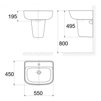 Chậu rửa treo tường American Standard VF-0262/VF-7062