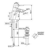 Vòi lavabo Active nóng lạnh American Standard WF-3907