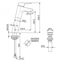 Vòi lavabo cao cổ nóng lạnh American Standard WF-3902