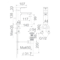 Vòi lavabo nóng lạnh Acacia E American Standard WF-1301