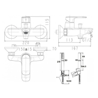 Vòi tắm sen nóng lạnh Loven American Standard WF-1M11/WF-B211H