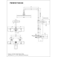 Sen tắm nhiệt độ kèm vòi xả bồn Toto TBW07403A