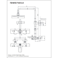 Sen tắm nhiệt độ kèm vòi xả bồn Toto TBW07401A