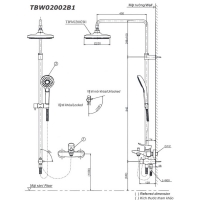 Bộ sen tắm cây nóng lạnh Toto TBW02002BA/TBG02302VA/TBW02017A