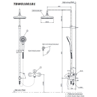 Bộ sen cây nóng lạnh Toto TBW01001BA/TBG01302VA/DGH108ZR