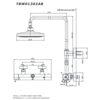 Sen tắm nóng lạnh Toto TBW01303AB