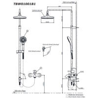 Bộ sen tắm cây nóng lạnh Toto TBW01001BA/TBG03302VA/DGH108ZR