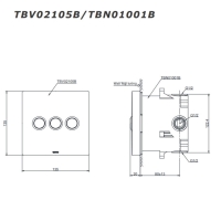 Van chuyển hướng kèm phụ kiện âm tường Toto TBV02105B/TBN01001B