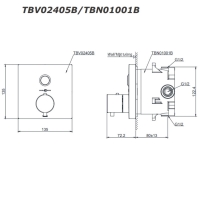 Van điều chỉnh nhiệt độ Toto TBV02405B/TBN01001B