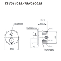 Van điều chỉnh nhiệt độ Toto TBV01408B/TBN01001B