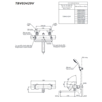 Bộ sen tắm nhiệt độ Toto TBV03429V/TBW02017A