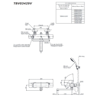 Bộ sen tắm nhiệt độ Toto TBV03429V/TBW02006A