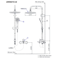 Bộ sen tắm cây nóng lạnh Toto DM907C1S/TBG02302VA/DGH108ZR