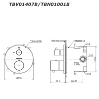 Van điều chỉnh nhiệt độ Toto TBV01407B/TBN01001B