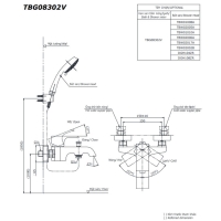 Bộ sen tắm nóng lạnh GC Toto TBG08302VA/TBW02017A