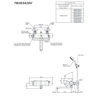 Bộ sen tắm nhiệt độ Toto TBV03429V/TBW01008A