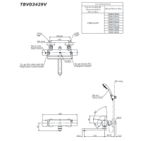 Bộ sen tắm nhiệt độ Toto TBV03429V/TBW02005A