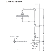 Sen tắm cây nóng lạnh Toto TBW01001BA