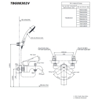 Bộ sen tắm nóng lạnh GC Toto TBG08302VA/TBW02006A