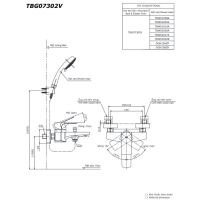 Bộ sen tắm nóng lạnh GE Toto TBG07302VA/TBW01010A