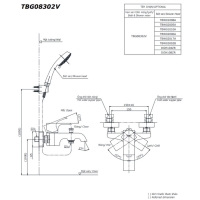 Bộ sen tắm nóng lạnh GC Toto TBG08302VA/TBW01010A