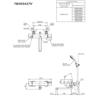 Bộ sen tắm nhiệt độ Toto TBV03427V/TBW02017A