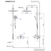 Bộ sen tắm nóng lạnh Toto DM907C1S/TBG04302VA/DGH108ZR