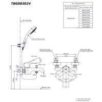 Bộ sen tắm nóng lạnh GC Toto TBG08302VA/TBW02005A