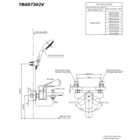 Bộ sen tắm nóng lạnh GE Toto TBG07302VA/TBW01008A