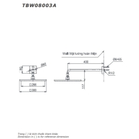 Bát sen gắn tường Toto TBW08003A