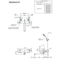 Bộ sen tắm nhiệt độ Toto TBV03427V/TBW02006A