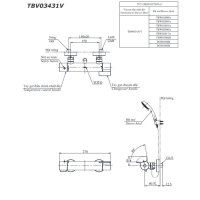 Bộ sen tắm nhiệt độ Toto TBV03431V/TBW02017A