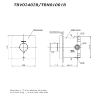 Van điều chỉnh nhiệt độ Toto TBV02402B/TBN01001B