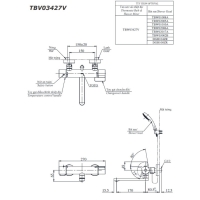 Bộ sen tắm nhiệt độ Toto TBV03427V/TBW01008A