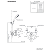 Bộ sen tắm nóng lạnh GE Toto TBG07302VA/TBW03002B