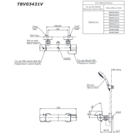 Bộ sen tắm nhiệt độ Toto TBV03431V/TBW01010A