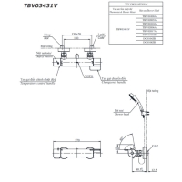 Bộ sen tắm nhiệt độ Toto TBV03431V/TBW02006A