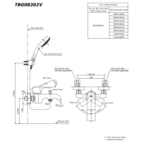 Bộ sen tắm nóng lạnh GC Toto TBG08302VA/DGH108ZR