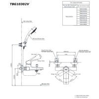 Bộ sen tắm nóng lạnh GB Toto TBG10302VA/TBW02017A