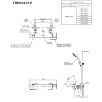 Bộ sen tắm nhiệt độ Toto TBV03431V/TBW01008A