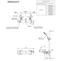 Bộ sen tắm nhiệt độ Toto TBV03431V/TBW02005A