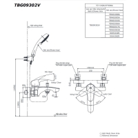 Bộ sen tắm nóng lạnh GM Toto TBG09302VA/TBW01010A