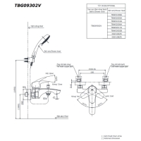 Bộ sen tắm nóng lạnh GM Toto TBG09302VA/TBW02006A