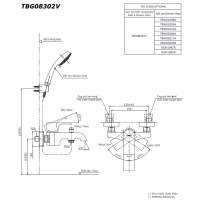 Bộ sen tắm nóng lạnh GC Toto TBG08302VA/DGH104ZR