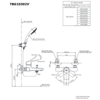 Bộ sen tắm nóng lạnh GB Toto TBG10302VA/TBW02006A