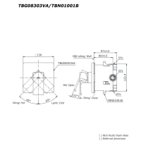 Van gật gù điều chỉnh nóng lạnh GC Toto TBG08303VA/TBN01001B