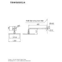 Bát sen gắn tường Toto TBW08002A