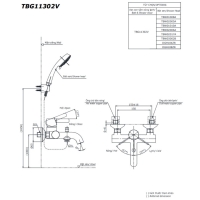 Bộ sen tắm nóng lạnh GF Toto TBG11302VA/TBW02017A