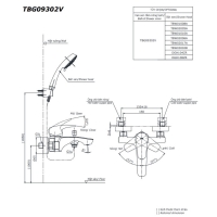 Bộ sen tắm nóng lạnh GM Toto TBG09302VA/TBW02005A