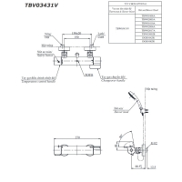 Bộ sen tắm nhiệt độ Toto TBV03431V/TBW03002B